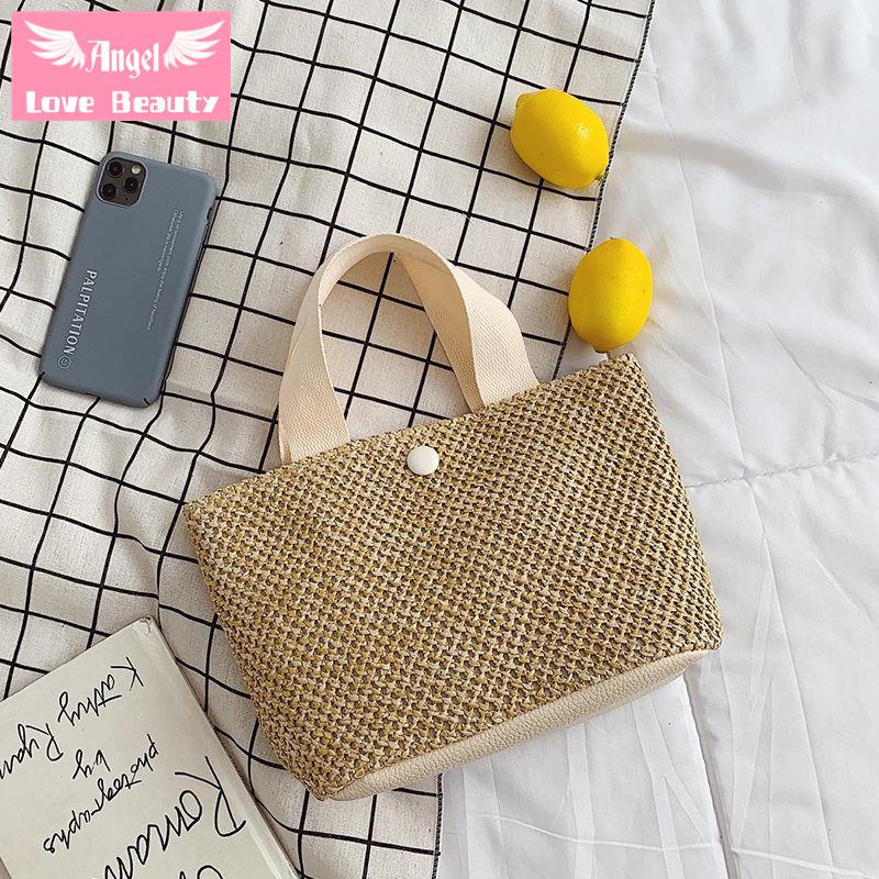 Thiên Thần~Hàng Có Sẵn] Túi Xô Đeo Vai Dệt Rơm Thời Trang Mùa Hè Phong Cách Phương Tây Dành Cho Nữ 2022