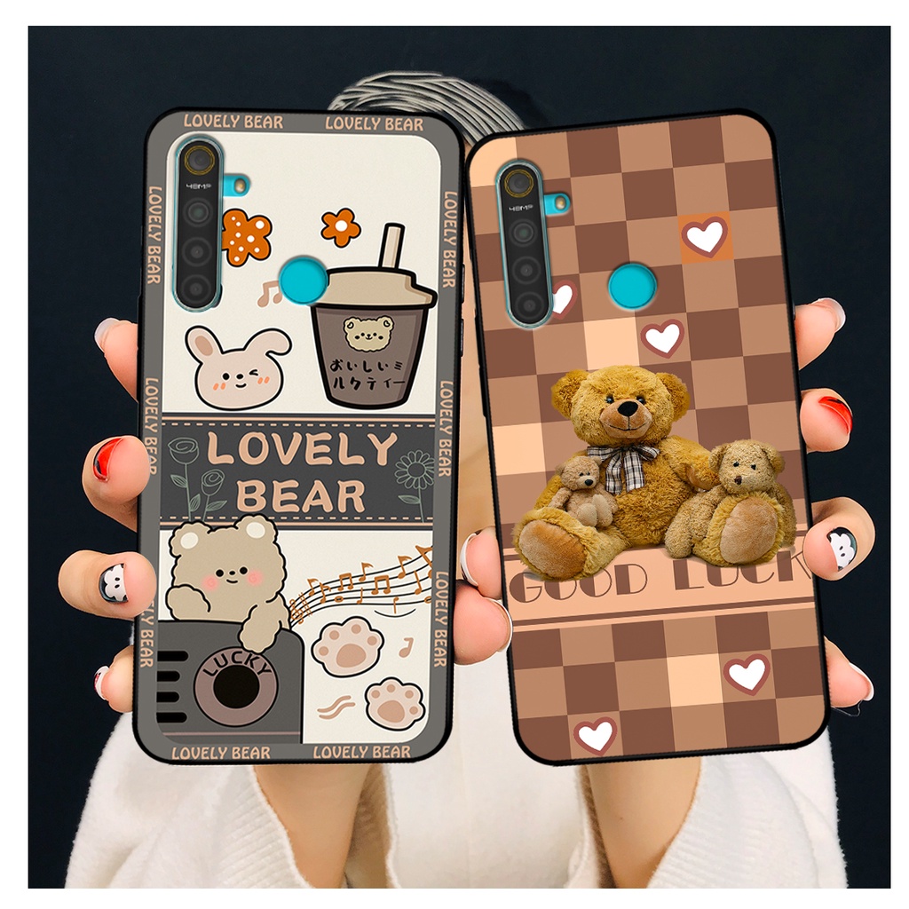 Ốp lưng Realme 5 / 5 Pro / C3 in hình gấu bear dễ thương, bền đẹp