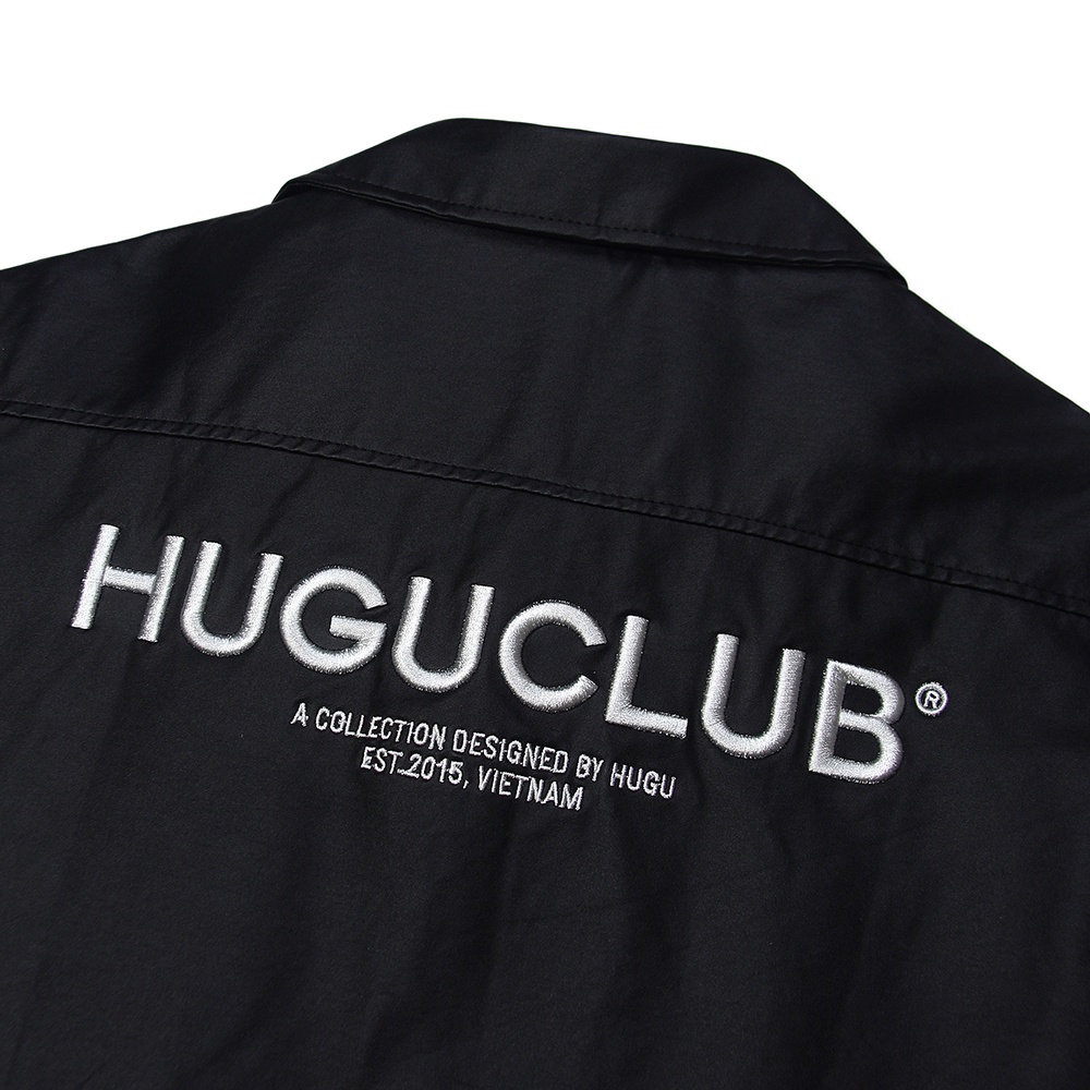 Áo khoác da nam thời trang HUGU Minima Leather Jacket chất da PU cao cấp màu đen