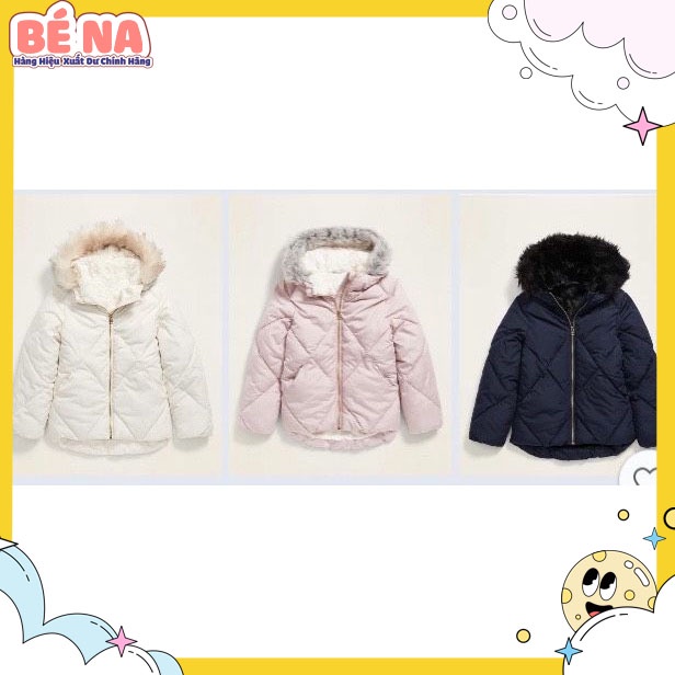 Áo phao lót lông Old Navy mũ lông cực ấm áp cho các bé