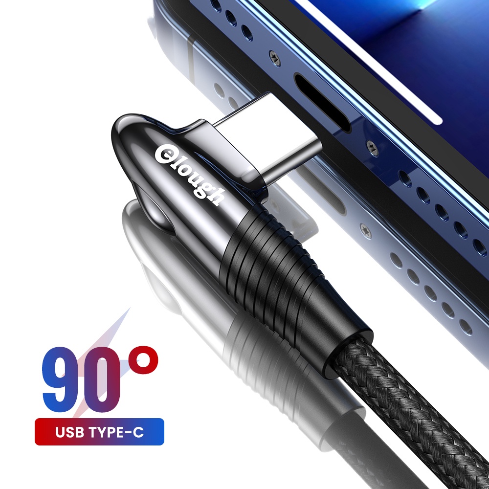 Dây cáp sạc nhanh TWITCH USB Type C đầu xoay góc 90 độ chất lượng cao tiện lợi