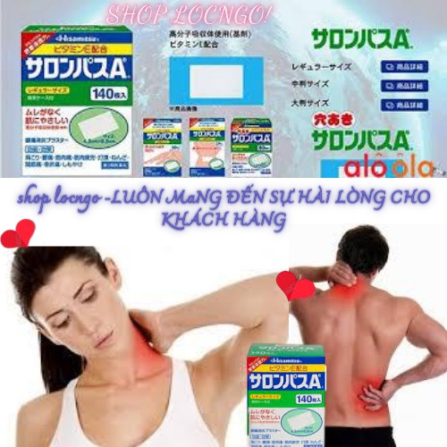 Miếng dán giảm đau Salonpas Hisamitsu Nhật Bản - hộp 140 miếng by Shop LocNgo