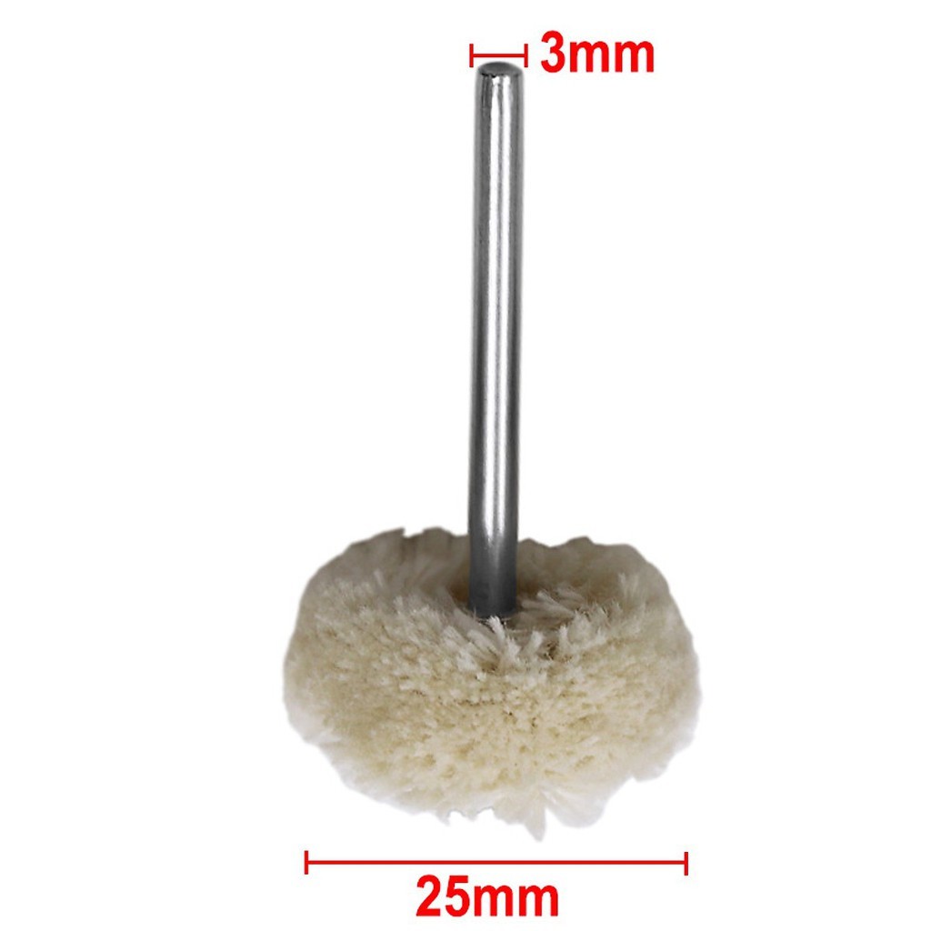 Đầu len đánh bóng chân 3ly (3x25mm) sản phẩm dùng cho máy khoan mài khắc mini