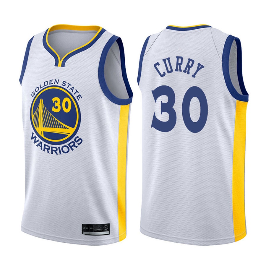 Áo Bóng Rổ Thêu Họa Tiết Golden State Warriors số 30 Stephen Curry Thời Trang Năng Động