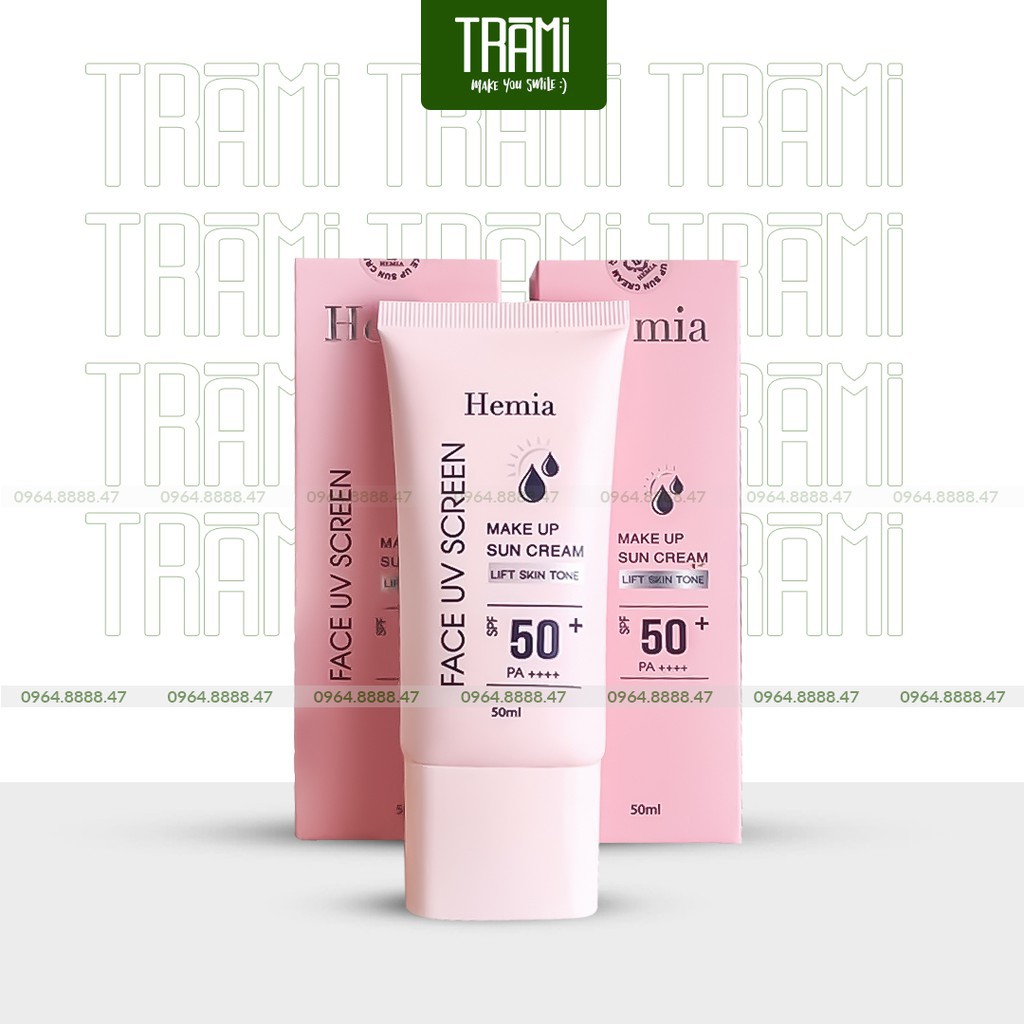 [CHÍNH HÃNG] Kem Chống Nắng Dưỡng Trắng Nâng Tông Da Hemia 50ml.