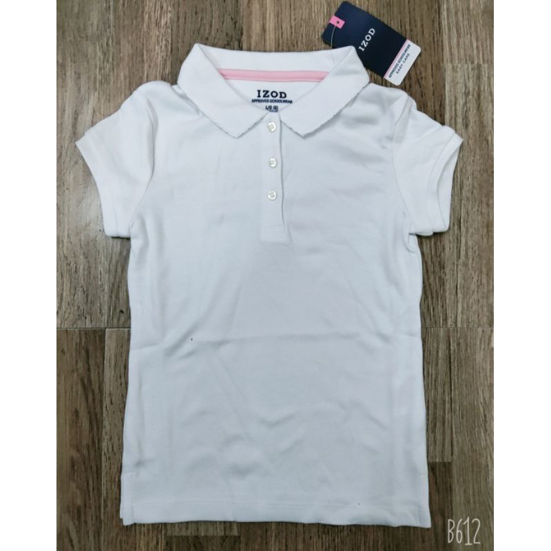 Áo polo bé gái màu trắng
