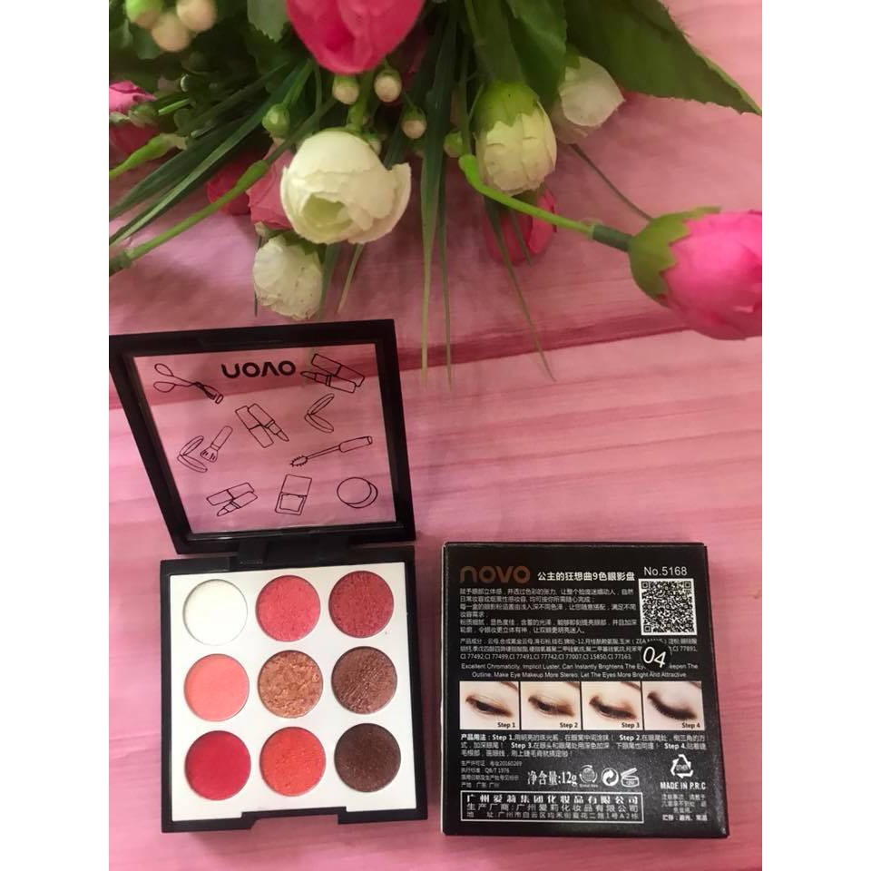 Phấn mắt NOVO 9 ô bảng màu siêu HOT | BigBuy360 - bigbuy360.vn