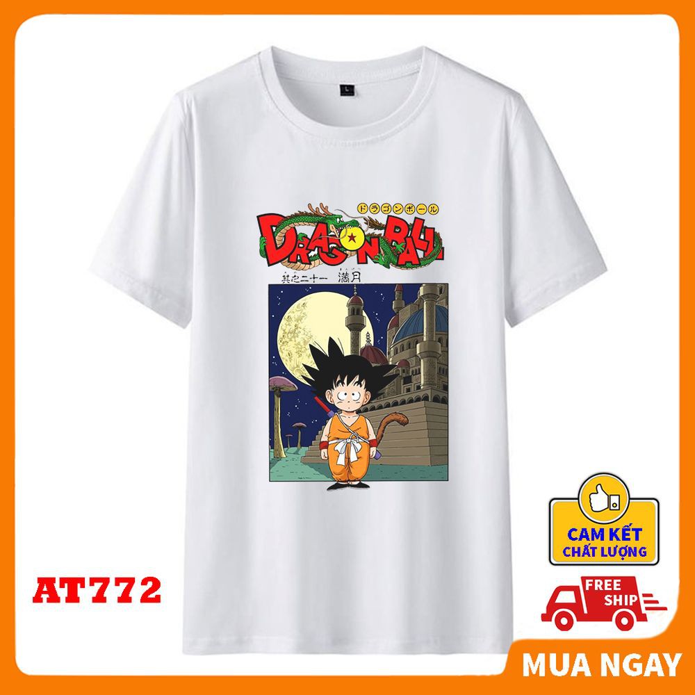 Áo thun nam nữ rẻ đẹp in hình 7 Viên Ngọc Rồng DRAGON BALL vải thun mềm mịn thoáng mát thấm hút mồ hôi mới nhất AT772A