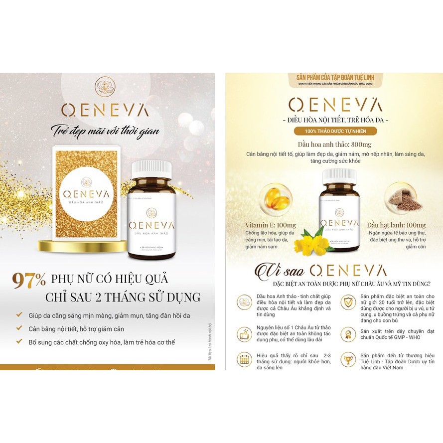 (CHÍNH HÃNG) Viên uống Tinh dầu Hoa Anh Thảo OENEVA, tăng cường nội tiết tố nữ, chống lão hóa, tóc khô xơ, yếu sinh lý | BigBuy360 - bigbuy360.vn