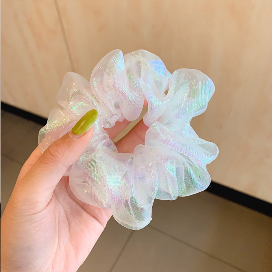 Dây buộc tóc Scrunchie óng ánh