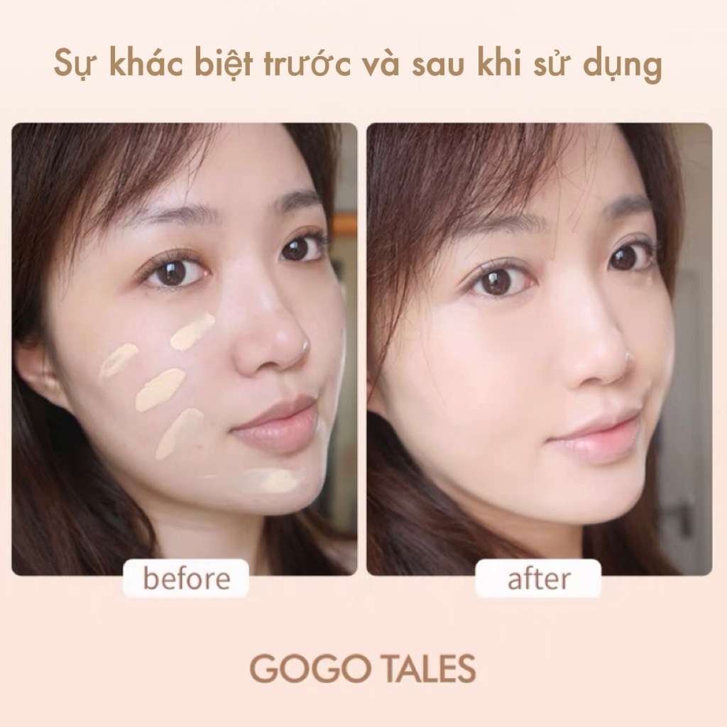 Kem nền gấu GOGO TALES mỏng mịn Soft Skin Natural Nude Feeling GT383 GOGO121 Air Flawless Foundation Gogotales GOGO22
