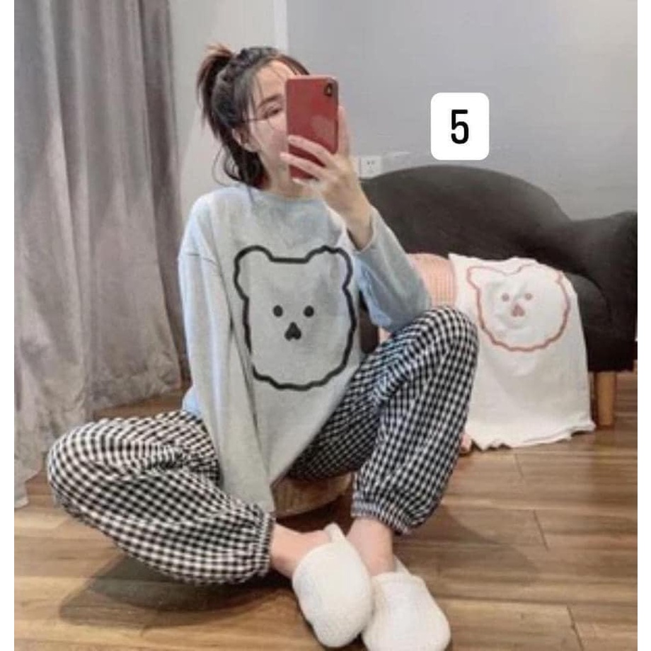 BỘ ĐỒ NGỦ NỮ SỌC CARO | BigBuy360 - bigbuy360.vn