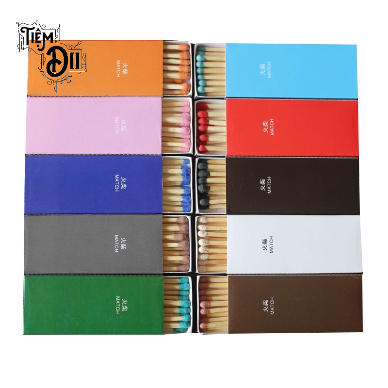 Phụ Kiện Nến Thơm Quẹt Que Dài 10cm Tiện Dụng Set Màu Đẹp Độc Lạ