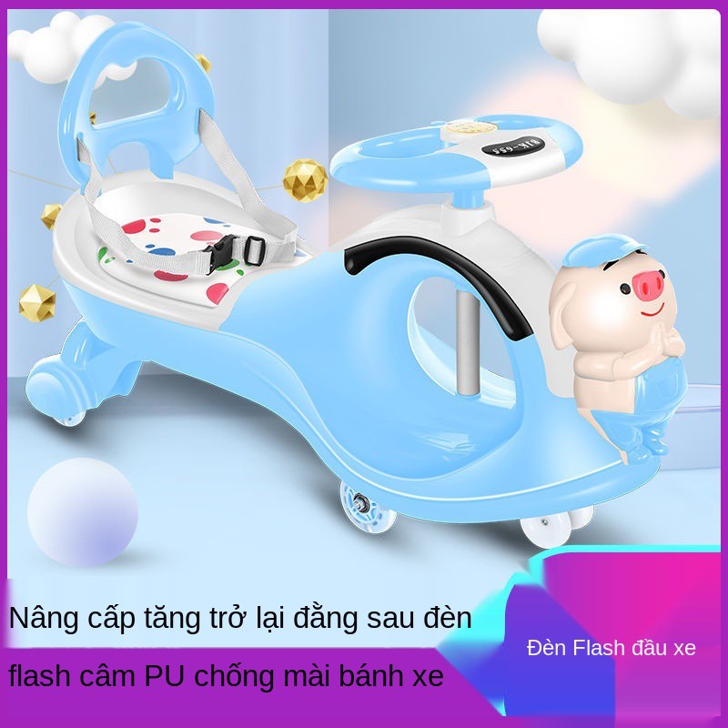 ♘﹍Xe Xoắn Trẻ Em, Cho Bé, Bé 1-3 Tuổi, Xoay Đòn Chống Lăn, Ngồi, Đẩy Tay, Lật <