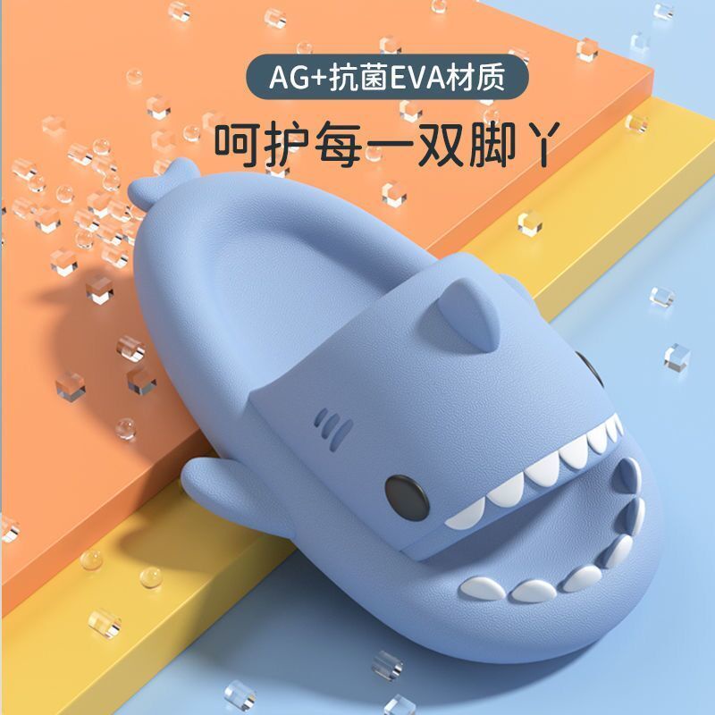 Dép Sandal Khử Mùi Chống Trượt Kháng Khuẩn Hình Cá Mập Hoạt Hình Cao Cấp Phong Cách Mới Dành Cho Bạn Nữ