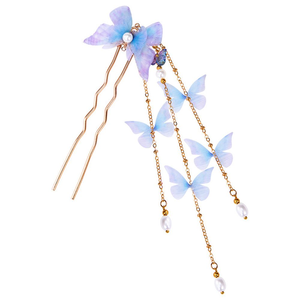 Trâm cài tóc đính ngọc trai phối tua rua phong cách Hàn Quốc thanh lịch sành điệu