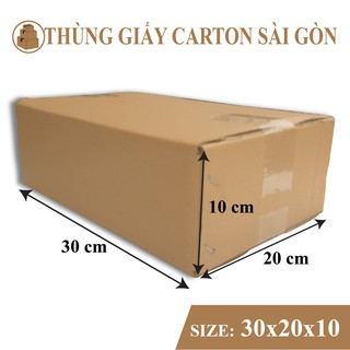 Hộp giấy kích thước 30x20x10 carton 3 lớp sóng- Thùng giấy đóng hàng cứng cáp chuyên dụng chất lượng bền chắc chắn