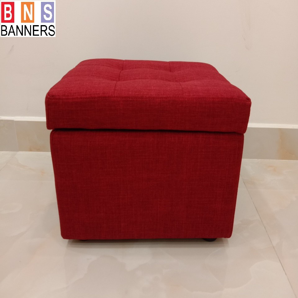 Ghế Đôn Hộp Vuông BNS-Đỏ