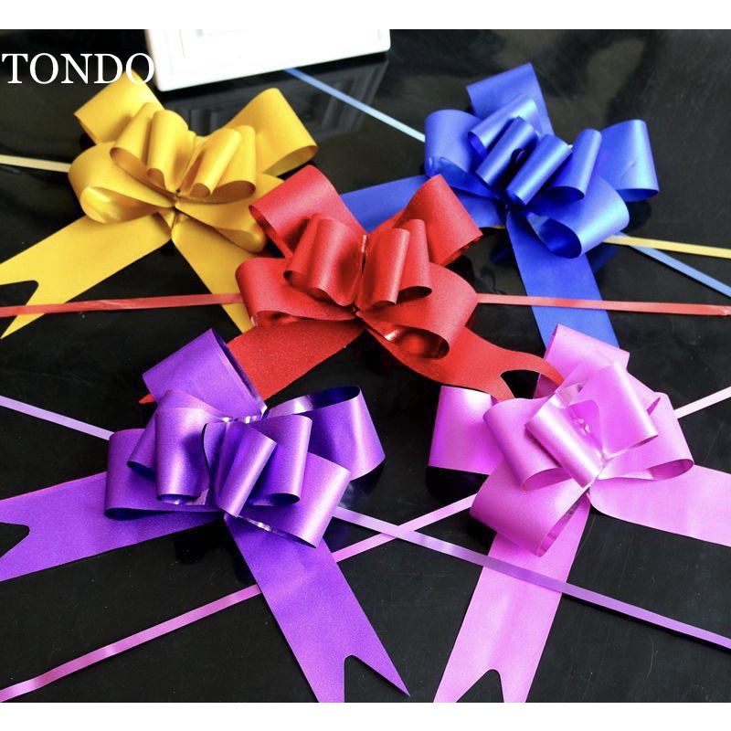 Nơ Rút Nhũ Kim Tuyến Đẹp Bản 5cm-75cm Buộc Quà Buộc Hoa Trang Trí Đẹp