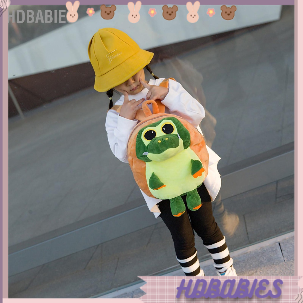 HDbabies Ba lô sang trọng dành cho trẻ em Phim hoạt hình dễ thương Trọng lượng nhẹ Dung lớn Túi học sinh động vật 3D trai và gái
