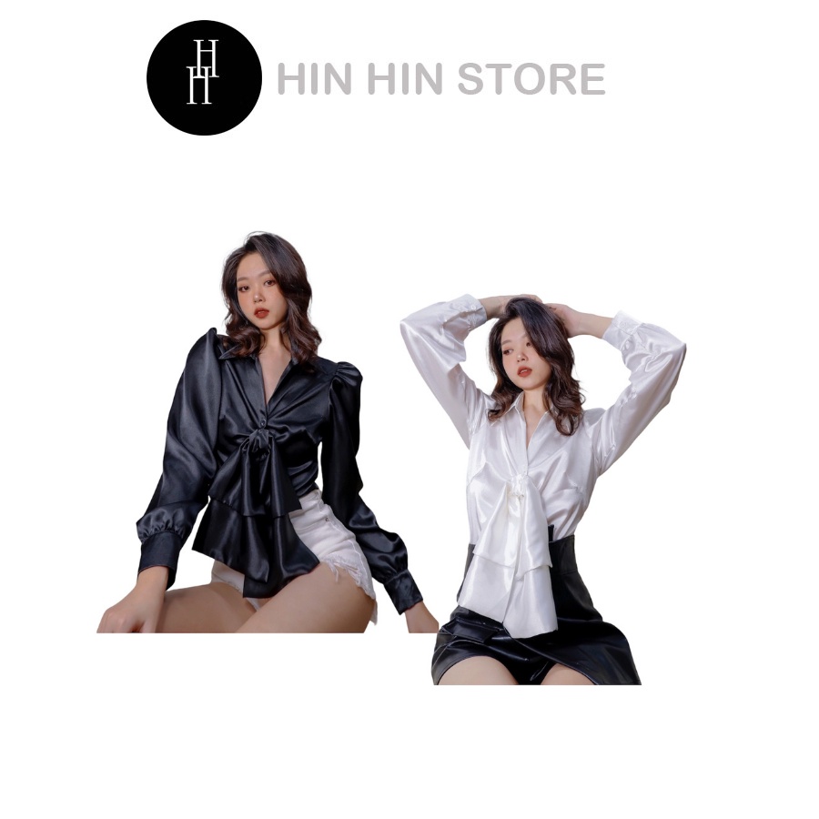 Áo sơ mi lụa HAF46 Hỉn Hỉn Store