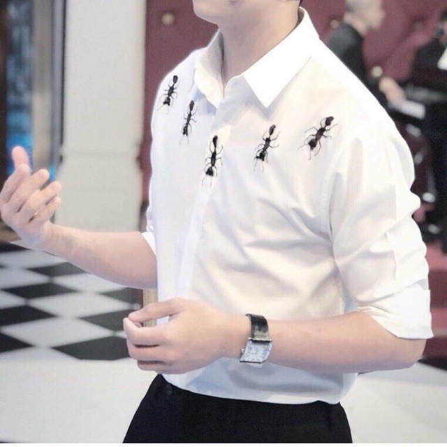 Sơ mi nam màu trắng thêu kiến giá rẻ | BigBuy360 - bigbuy360.vn