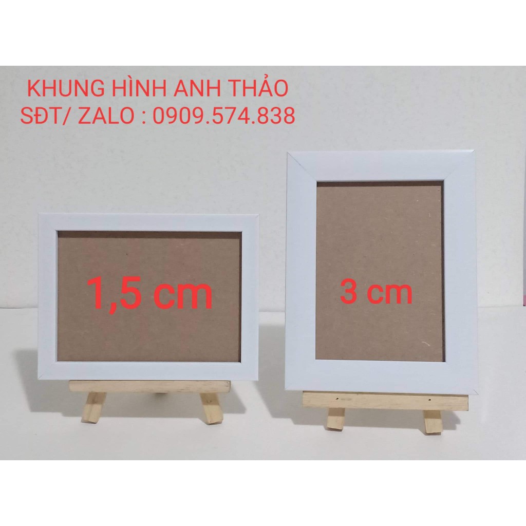 (Để bàn) Khung 10x15 mặt kiếng bản 3cm