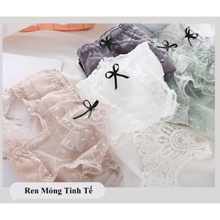 Quần Lót Ren Lưới Mỏng Chấm Bi Siêu Mát 1621