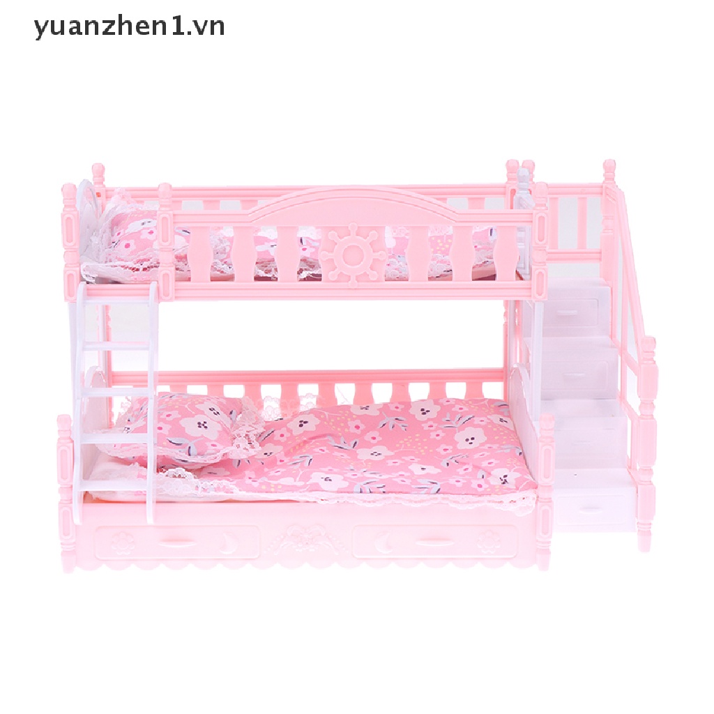 Giường Ngủ Đôi Phong Cách Công Chúa Châu Âu Trang Trí Nhà Búp Bê