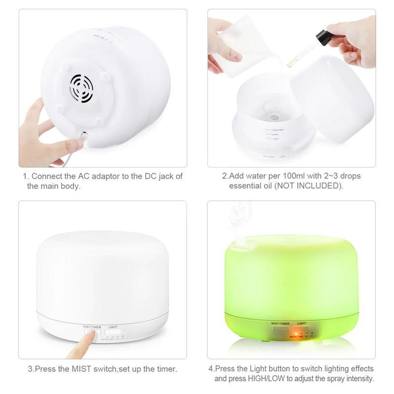 Máy khuếch tán tinh dầu benice aroma difuser Diffuser A770 Cao Cấp - Bảo Hành 12 Tháng