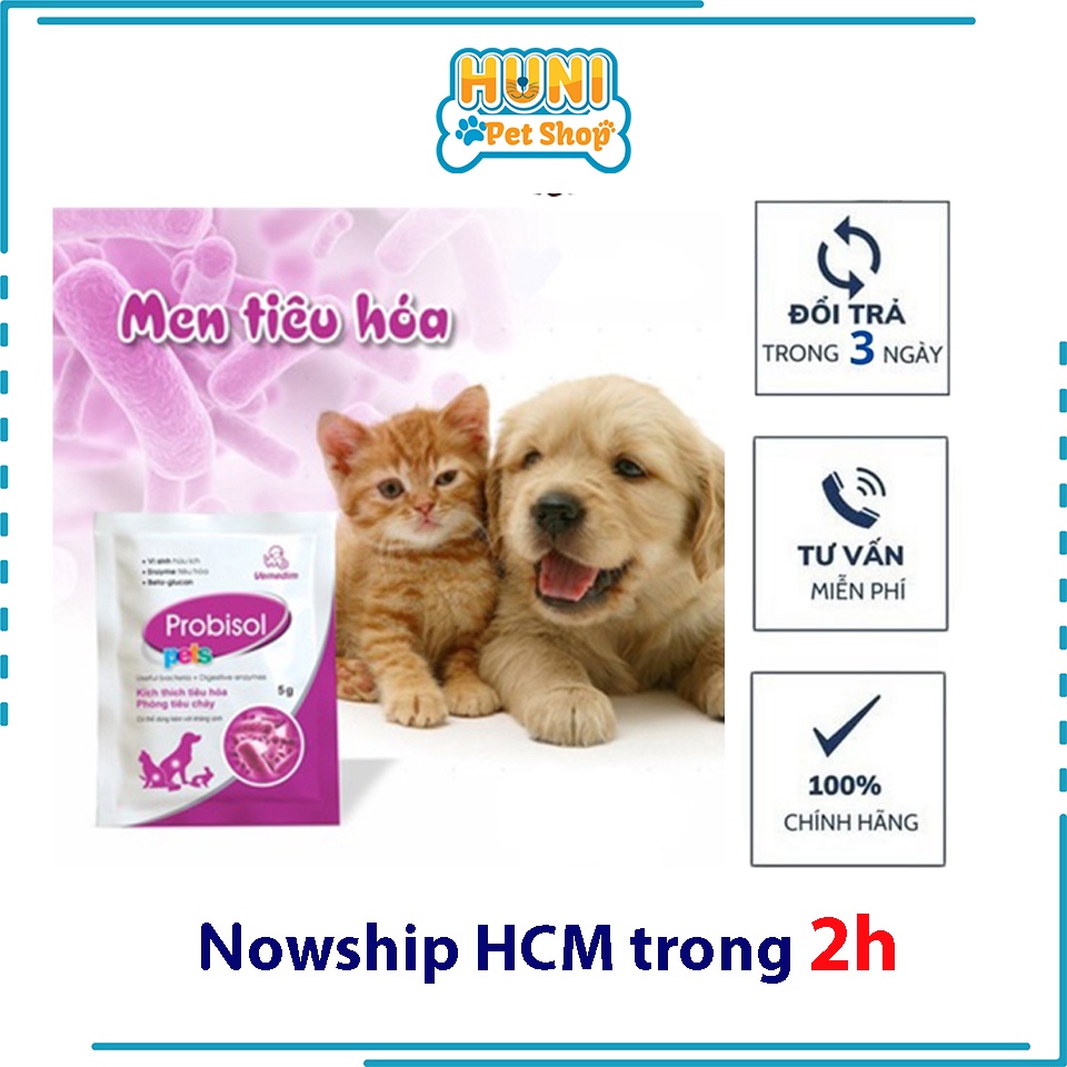 Men tiêu hóa dành cho chó mèo thỏ Men Probisol chứa lợi khuẩn phòng tiêu chảy Huni petshop