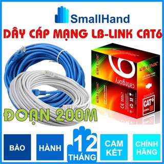 Dây cáp mạng Cat6 – Đoạn dài 200m bấm sẵn 2 đầu – Cắt từ cuộn tiêu chuẩn – Chính hãng LB-LINK