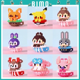 Mô hình nhân vật anime,hoạt hình 3d Luffy,Pikachu dễ thương,Đồ chơi lắp ráp cho bé dạng nanoblock-Bimo.store
