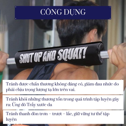 Đệm lót gánh tạ đệm mút Valeo DUTANO chính hãng