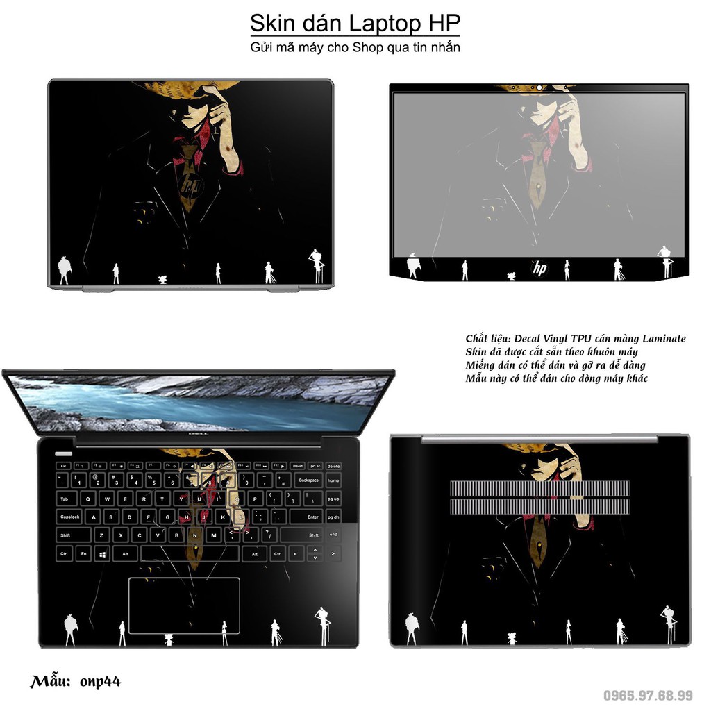 Skin dán Laptop HP in hình One Piece nhiều mẫu 24 (inbox mã máy cho Shop)