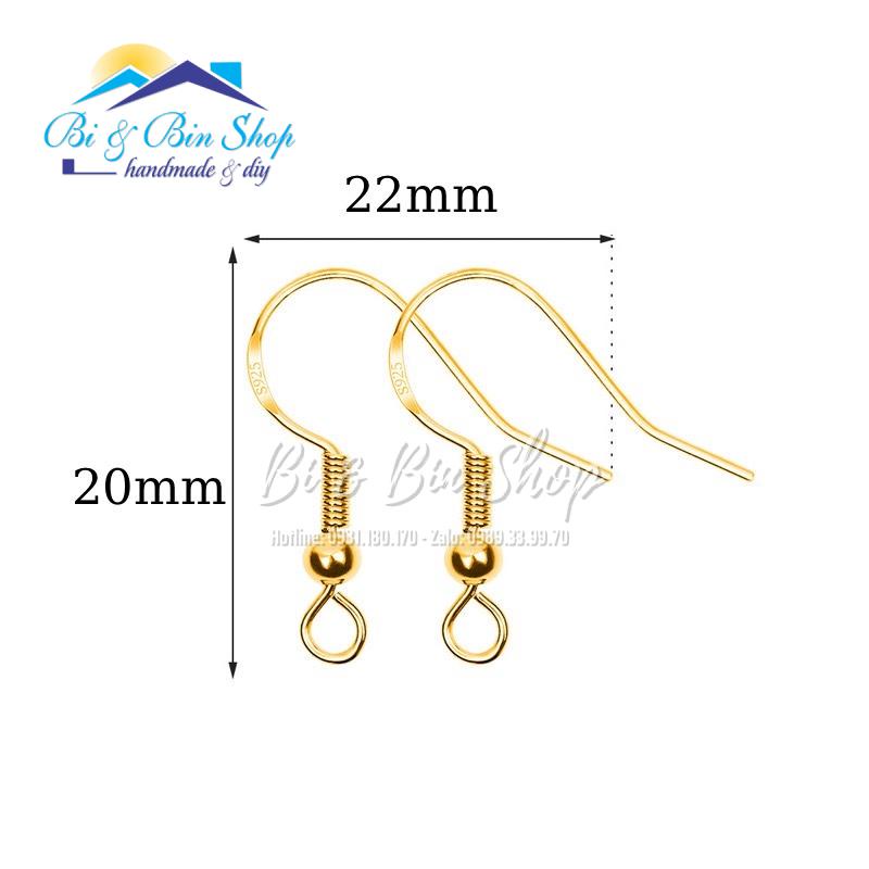 Sỉ Túi 200 Cái Móc Câu Hoa Tai Xi Mạ Bạc Loại Tốt Bền Màu Làm Khuyên Tai, Trang Sức Thủ Công