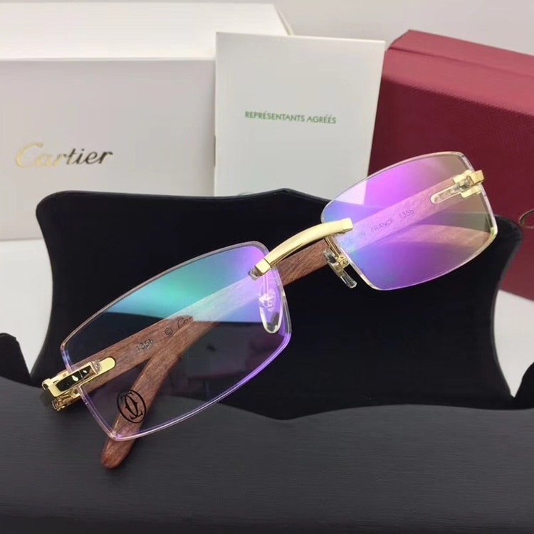 Kính Không Gọng  Càng Gỗ, Mắt kính chống tia UV, Bảo hành 12 tháng - donghokinhmat168