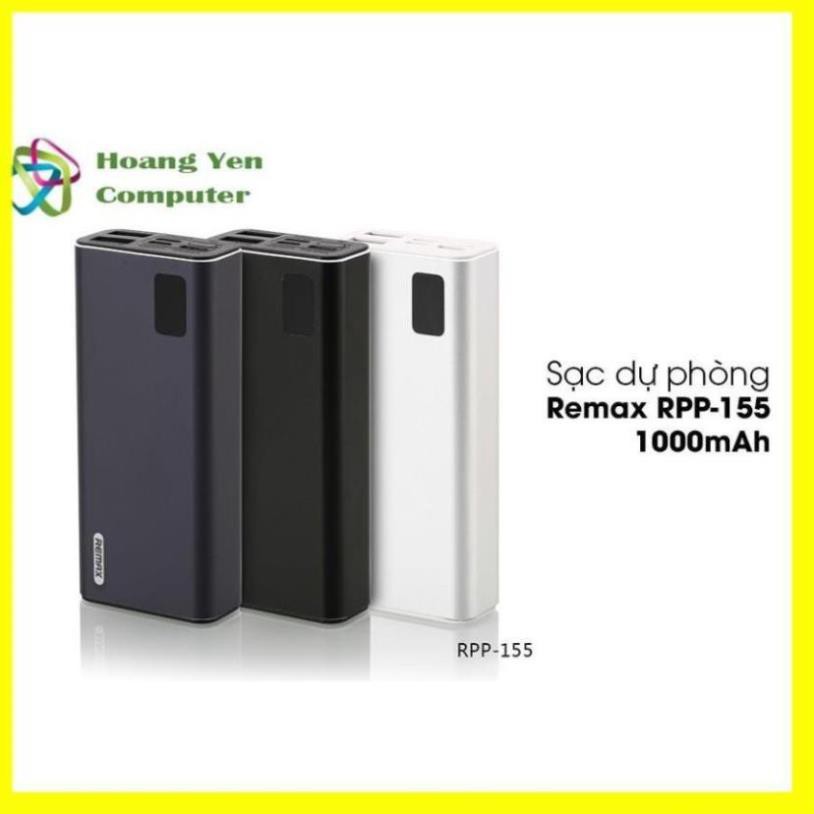 Pin Sạc Dự Phòng Mini Cute Remax RPP-155 10000 Mah, Cục Sạc Dự Phòng Mini Giá Rẻ, 3 Cổng Sạc Vào, 2 Cổng Ra, BH 1 Năm