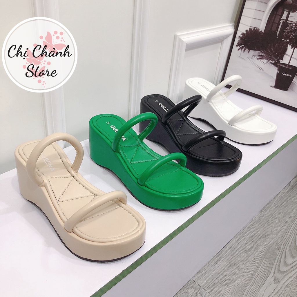 Dép xuồng nữ 8p quai ngang ống mềm êm siêu HOT chất da xịn mịn hàng đẹp y hình - Chị Chảnh Store