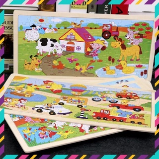 Đồ chơi xếp hình, tranh ghép hình 96 mảnh ghép kích thước 45x24 cm