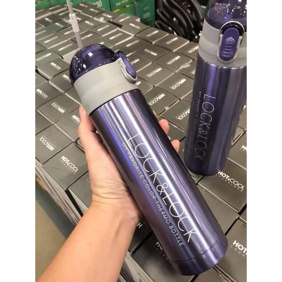 Bình giữ nhiệt Lock&Lock Vaccum Bottle LHC6800FU 500ml màu Sapphire Gold - TRUCANHSG