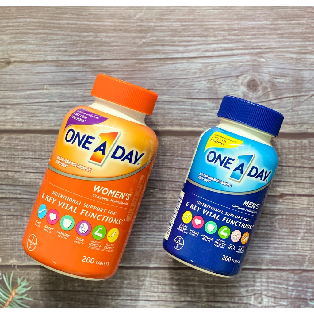 Vitamin Tổng Hợp One A Day Dành Cho Nam Nữ Giới Dưới 50 Tuổi _200 Viên
