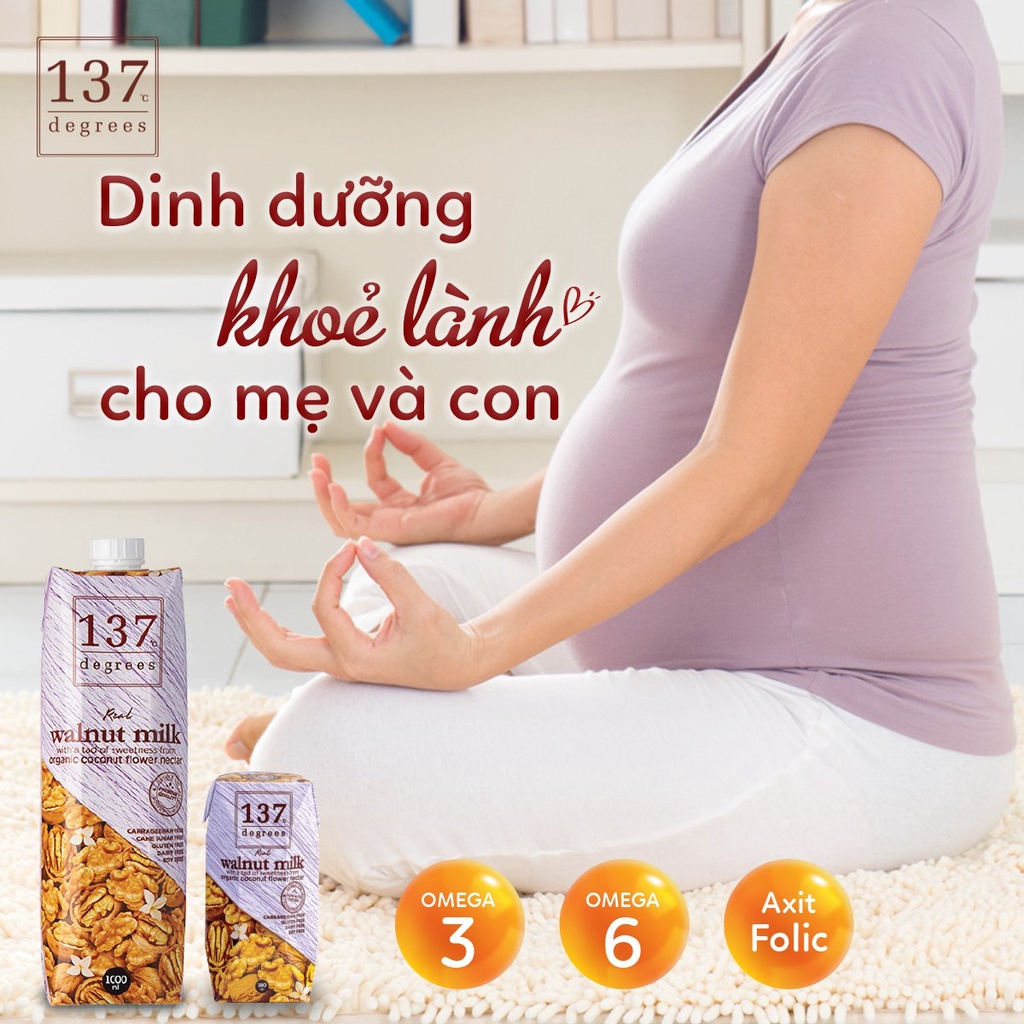 Sữa Hạt Óc Chó Nguyên Chất 137 Degrees Hộp 1L