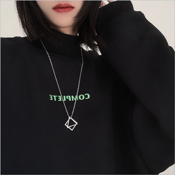 Vòng đeo cổ hình Mặt Tam Giác - dây chuyền hợp kim - unisex nam nữ - PK015
