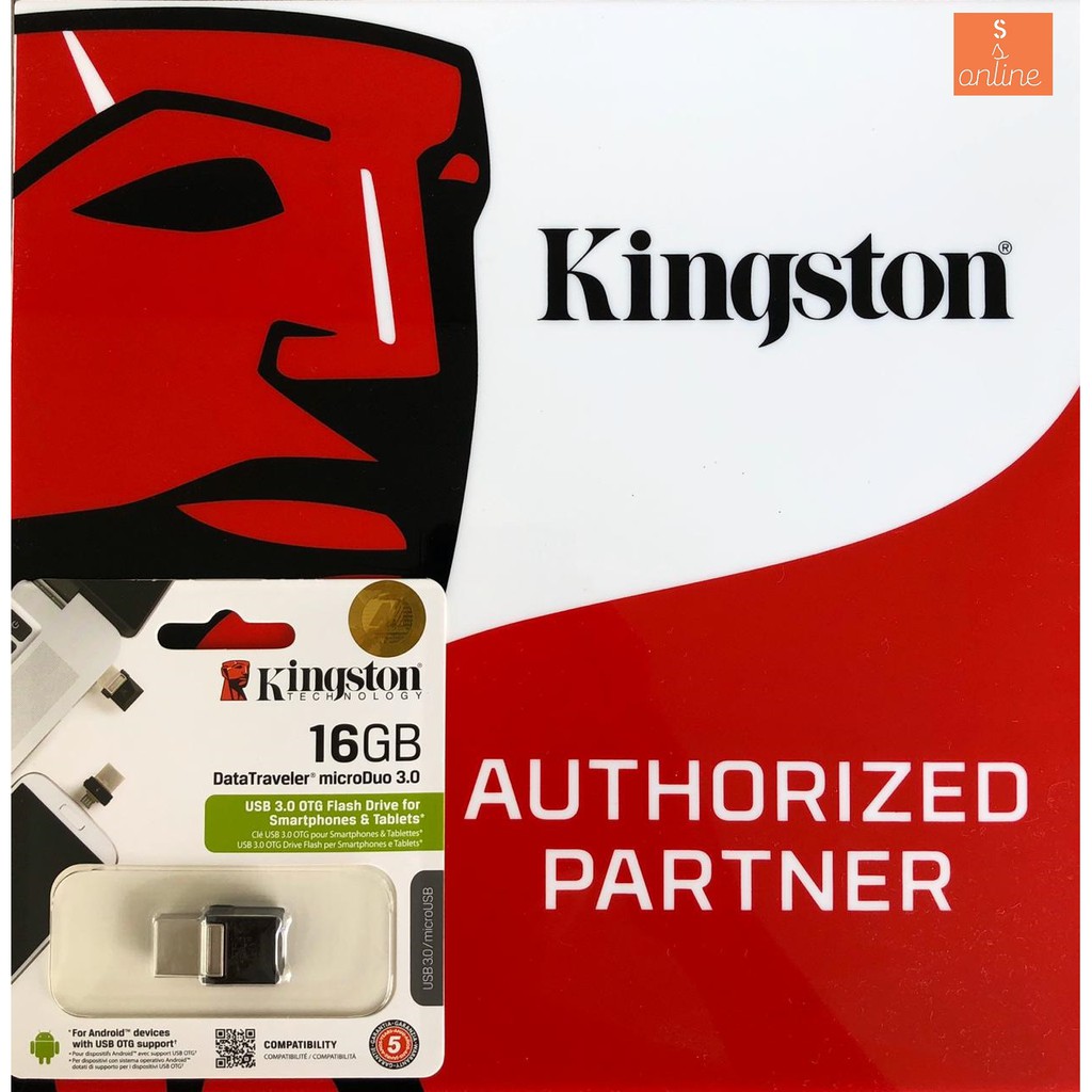 Cáp Dữ Liệu Kingston Datatraveler Microduo3 16gb Otg Flashdisk Chính Hãng