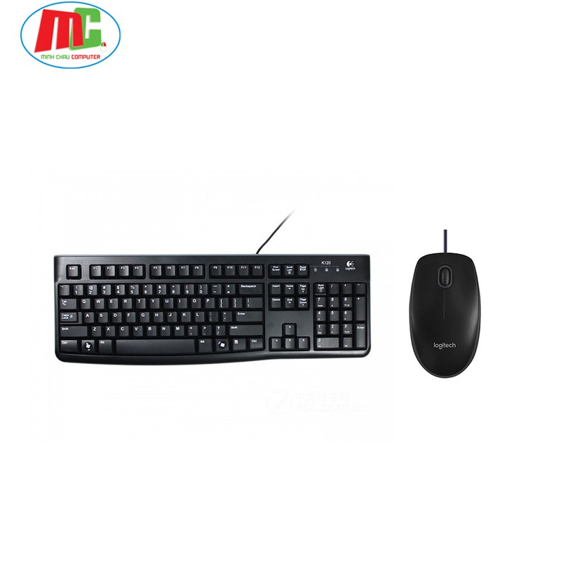 Bộ Bàn Phím Và Chuột Có Dây Logitech K120 + B100 - Hàng Chính Hãng BH 3 Năm | BigBuy360 - bigbuy360.vn