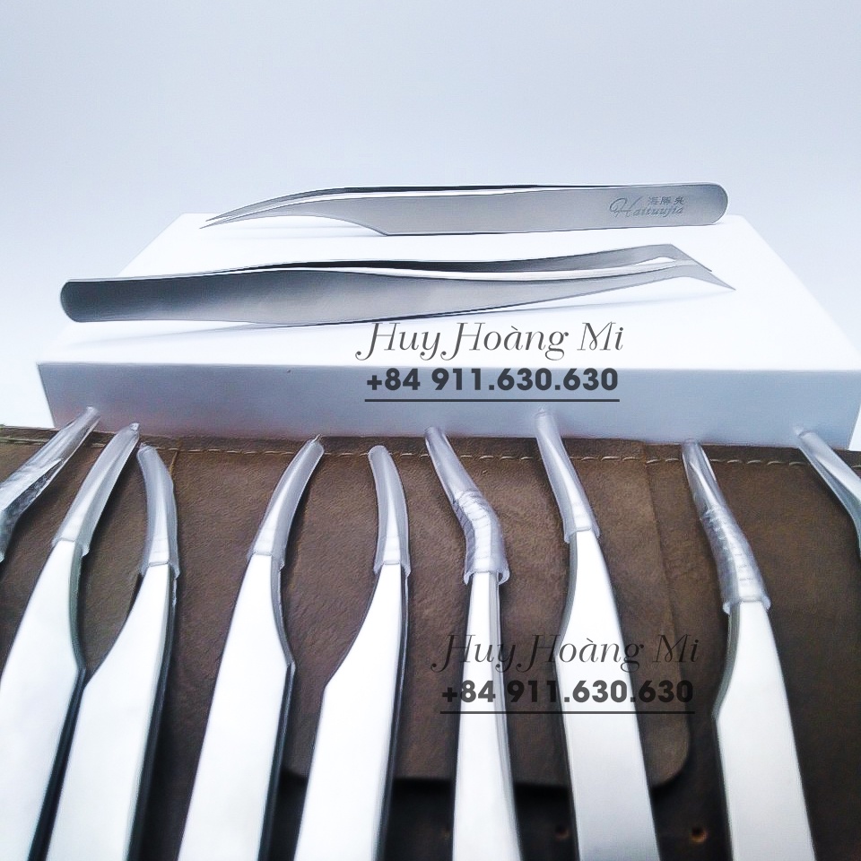 Nhíp Tách Heo - nhíp nối mi classic bạc _ dụng cụ nối mi_ Huy Hoàng