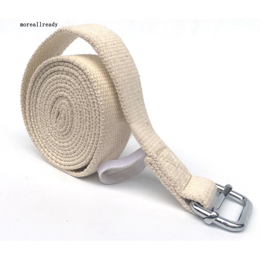 Dây Đai Co Giãn Bằng Cotton Trơn Có Khóa Cài Hỗ Trợ Luyện Tập Yoga / Gym