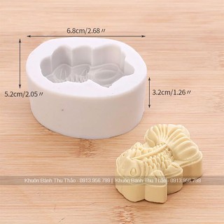 Khuôn silicon 4D cá 3 đuôi