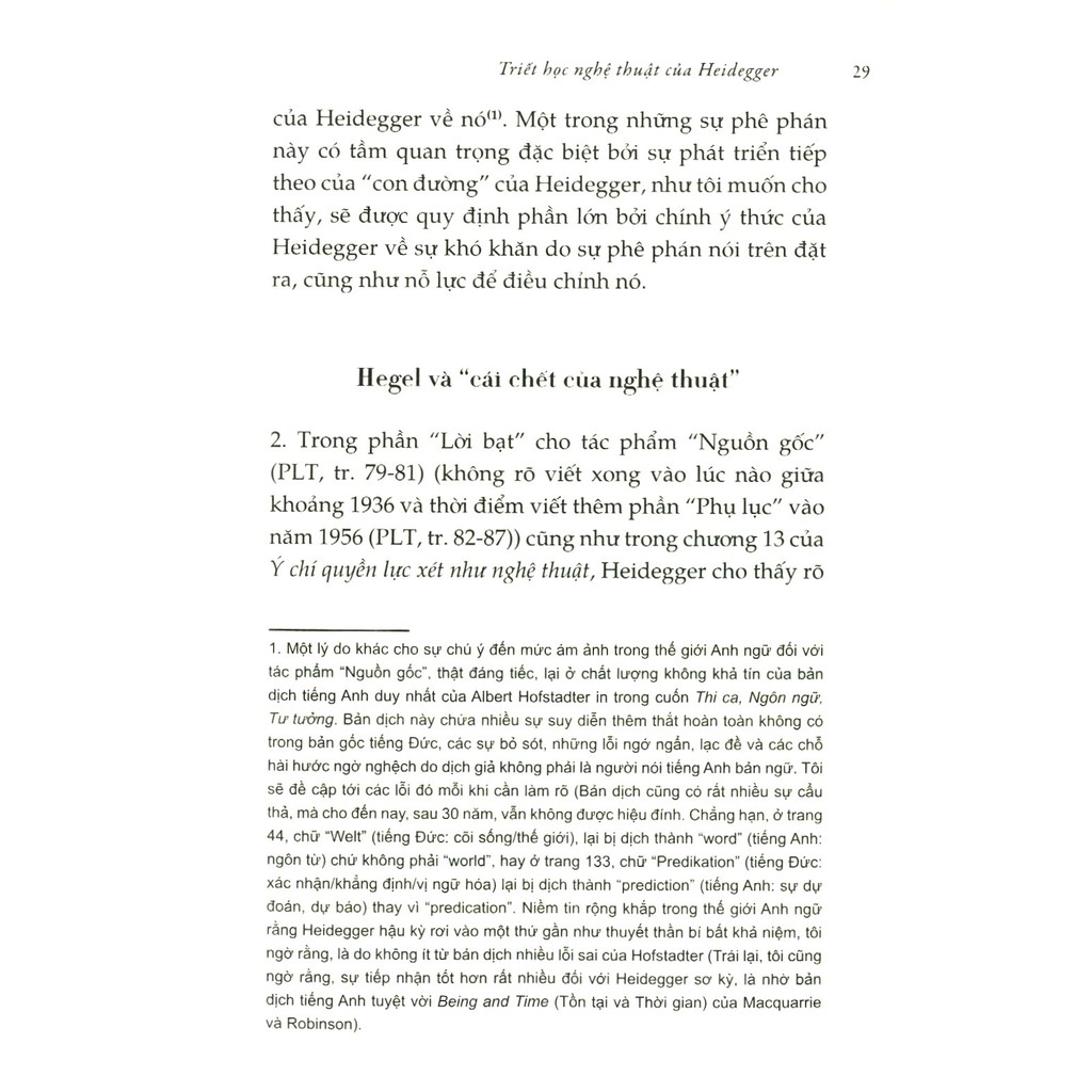 Sách - Triết Học Nghệ Thuật Của Heidegger | WebRaoVat - webraovat.net.vn